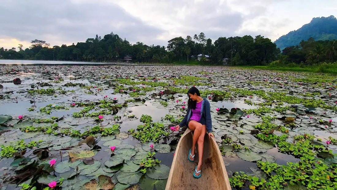 Riding an owong on Lake Sebu, South Cotabato