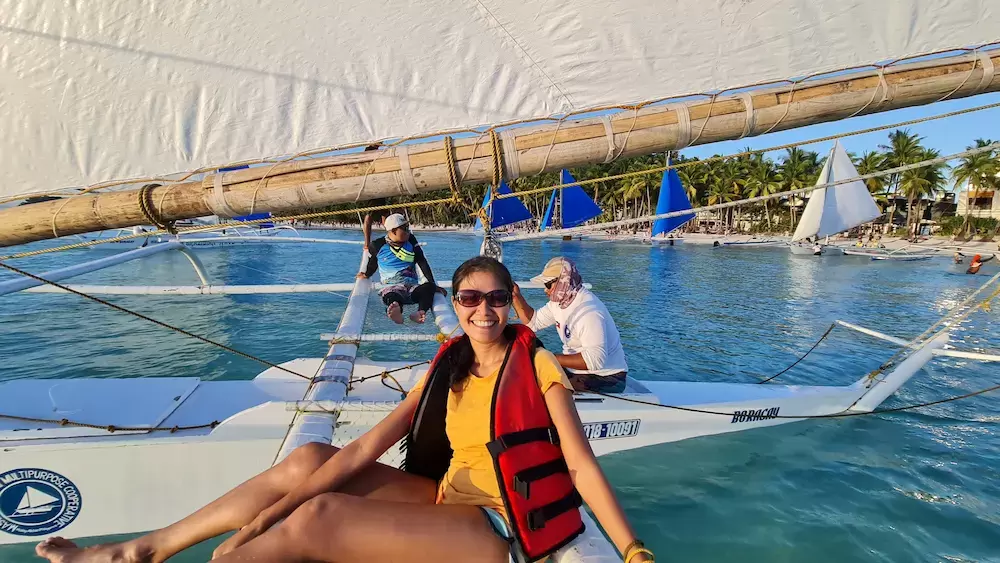 Boracay sunset paraw sailing