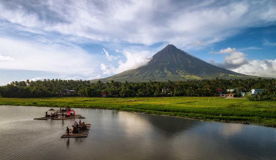 Sumlang Lake near Mayon Volcano in Albay, Bicol