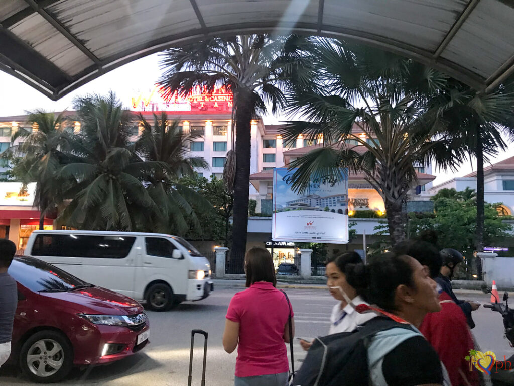 Pick-up/drop-off bay at the departure area of the Cebu International Airport in the Philippines