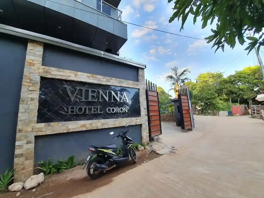 Entrance to Vienna Hotel in Coron town Palawan