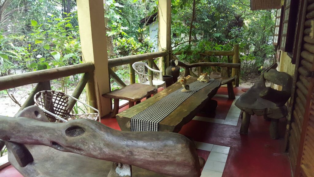 Terrace area in one of the villas in Aguho Playa